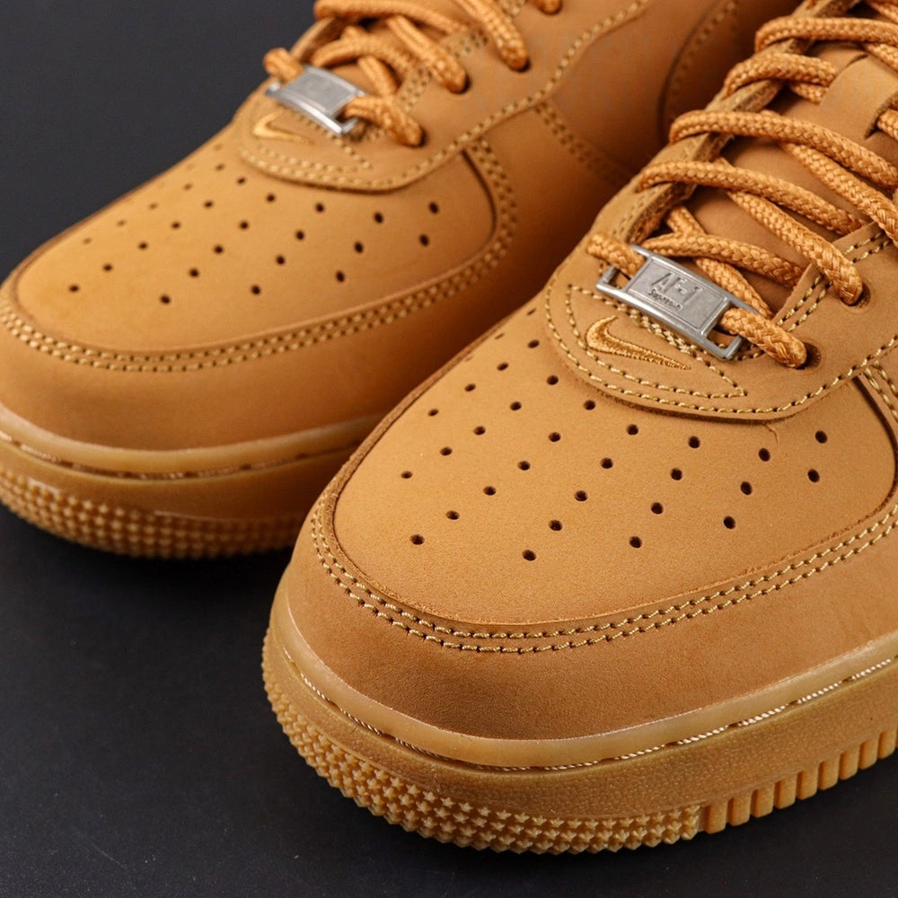 Supreme x Air Force 1 Low SP Box Logo Wheat - single shoe medial profile tonal wheat Swoosh Pikachu