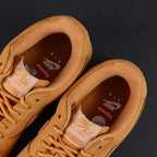 Supreme x Air Force 1 Low SP Box Logo Wheat - pair rear view Nike Air embroidery red Supreme badge Totoro Pikachu