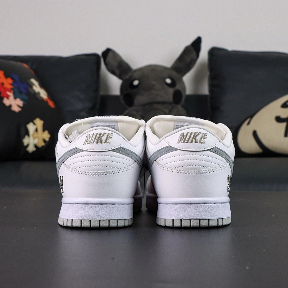 Sup x Dunk Low SB 'White Metallic Silver' 2025