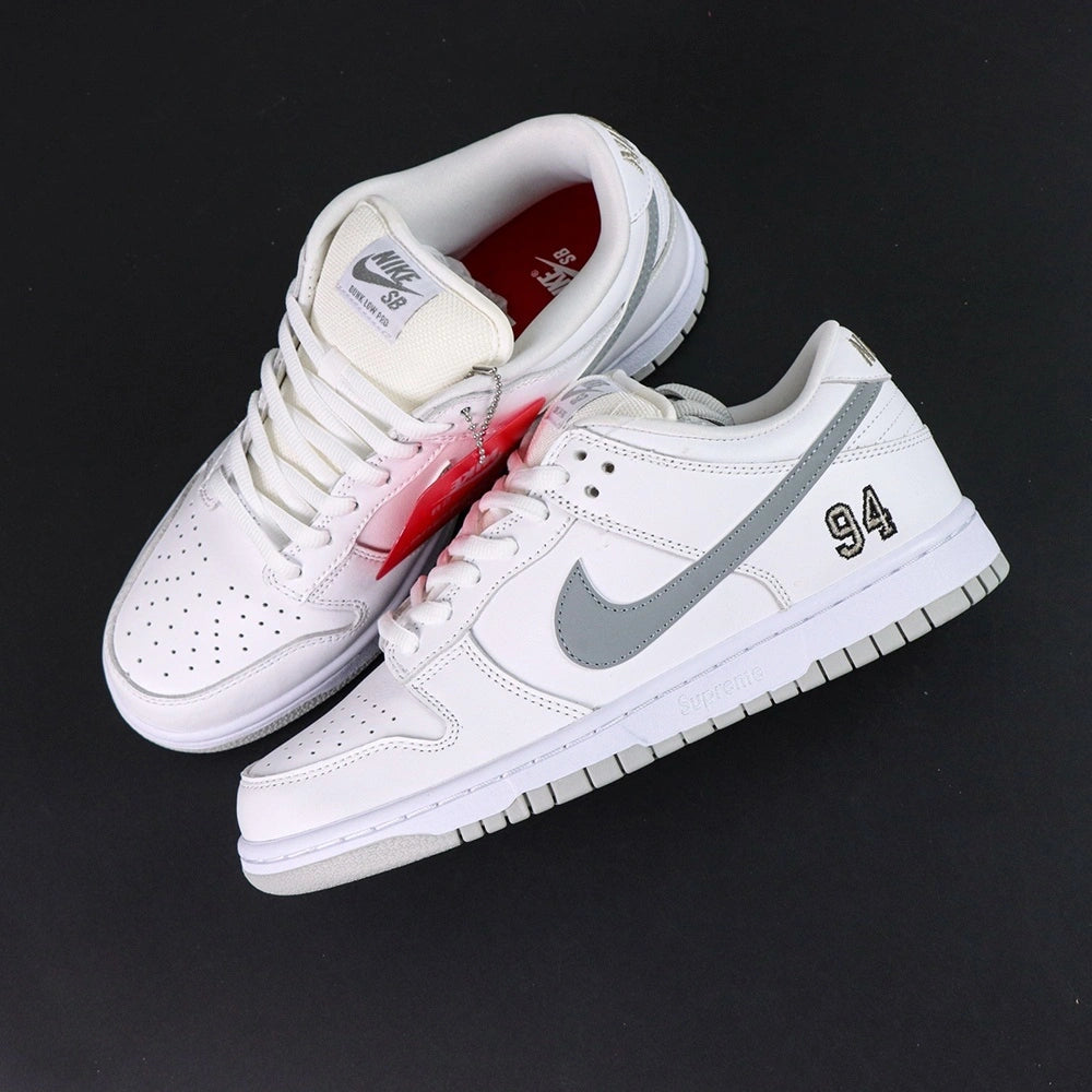 Sup x Dunk Low SB 'White Metallic Silver' 2025