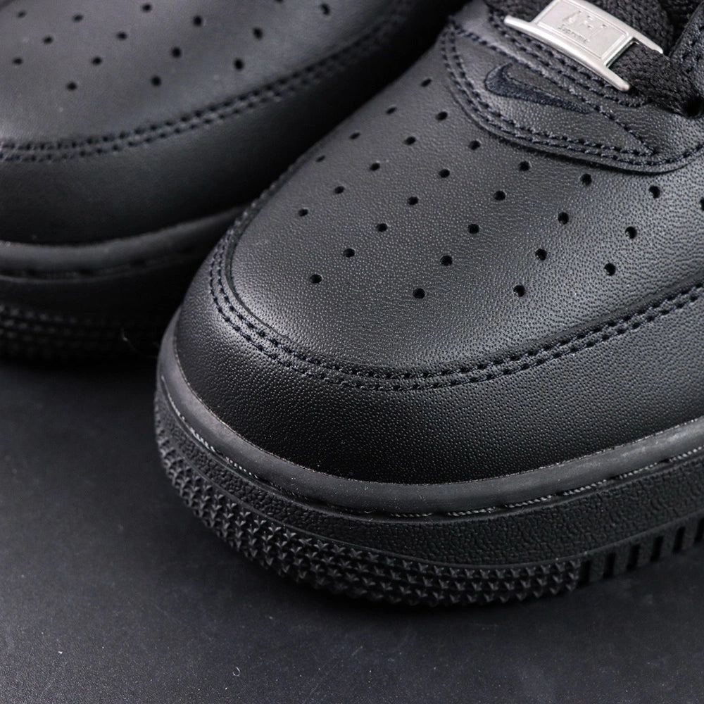 Supreme x Air Force 1 Low Box Logo Black - pair three quarter rear view black outsole Pikachu