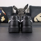 Supreme x Air Force 1 Low Box Logo Black White - lateral side profile white Swoosh Supreme badge Pikachu