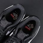 Supreme x Air Force 1 Low Box Logo Black White - silver AF1 Supreme dubrae toe box close up