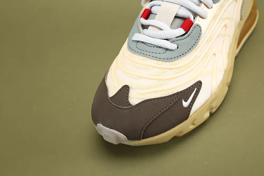 Air Max 270 React Cactus Jack Light Cream Starfish CT2864-200 - Shoebox Label Showing Style CT2864-200 Light Cream Starfish Colorway and USD 170 Retail Price