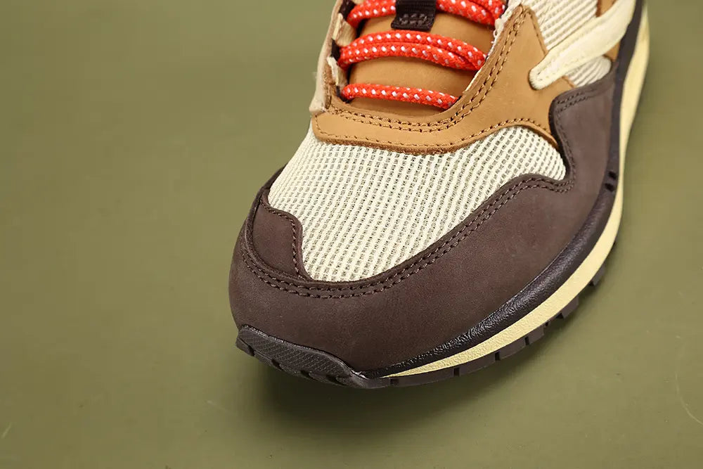 Air Max 1 Cactus Jack Baroque Brown Wheat Cream University Red - Detail 1