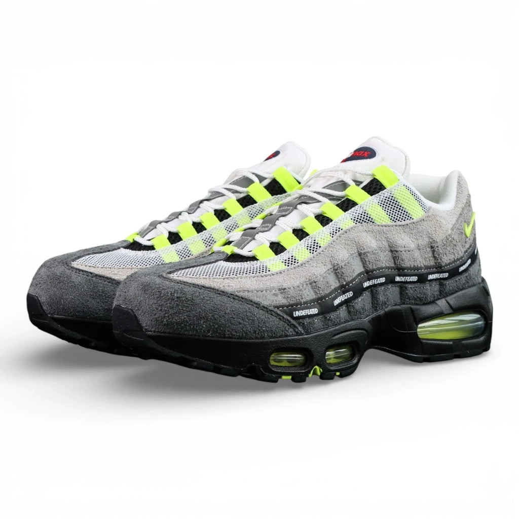 Undefeated x Air Max 95 Geo Exclusive NYC Neon 2025 — front three-quarter view