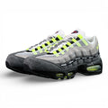 Undefeated x Air Max 95 Geo Exclusive NYC Neon 2025 — front three-quarter view