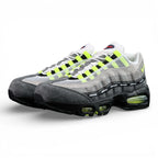 Undefeated x Air Max 95 Geo Exclusive NYC Neon 2025 — front three-quarter view