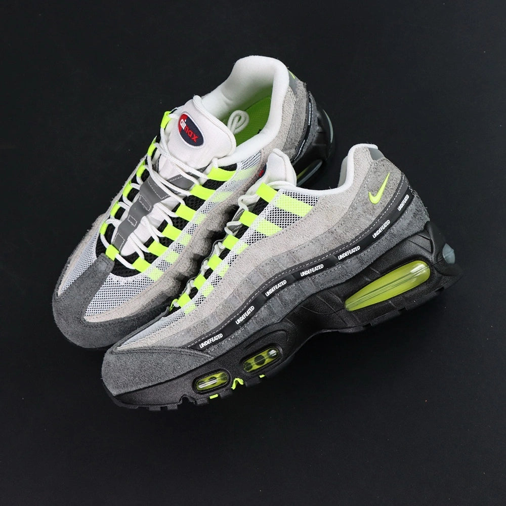 Undefeated x Air Max 95 Geo Exclusive NYC Neon 2025 — medial side view