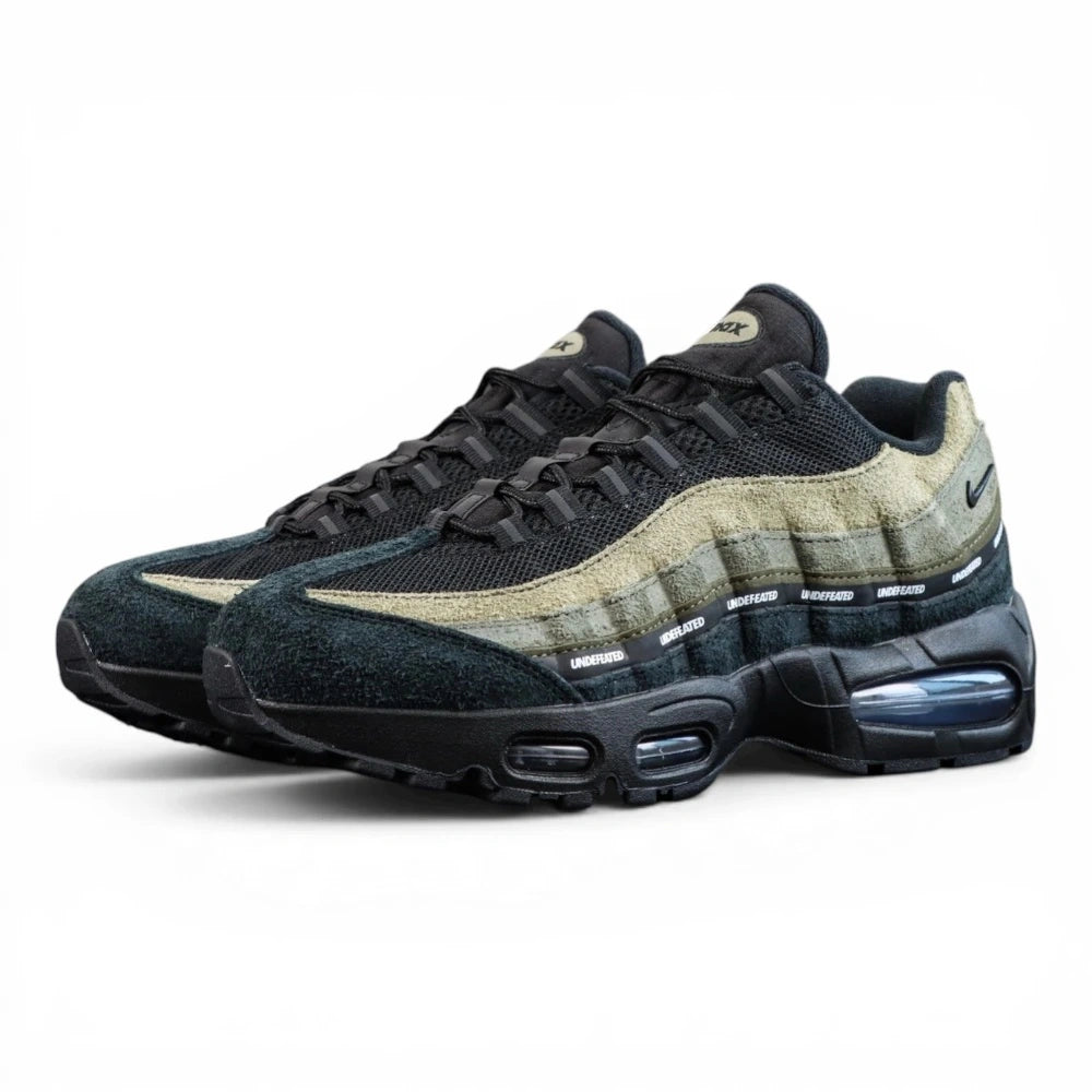 Undefeated x Air Max 95 Medium Olive 2025 — front three-quarter view