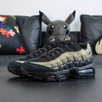 Undefeated x Air Max 95 Medium Olive 2025 — pair top-down view