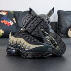 Undefeated x Air Max 95 Medium Olive 2025 — toe box close-up