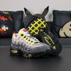 Undefeated x Air Max 95 Yellow 2025 — midsole UNDEFEATED ribbon detail