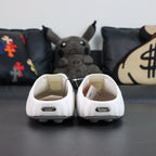 Wmns Mind 001 Mule Summit White 2026 - Toe close-up perforated upper wave-ribbed midsole pair