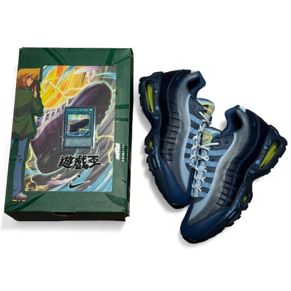 Yu-Gi-Oh x Air Max Muscle 95 QS Joey 2025 — lateral side view midnight navy