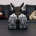 Yu-Gi-Oh x Air Max Muscle 95 QS Jonouchi 2025 — top-down pair view showing air muscle tongue label and Yu-Gi-Oh insole