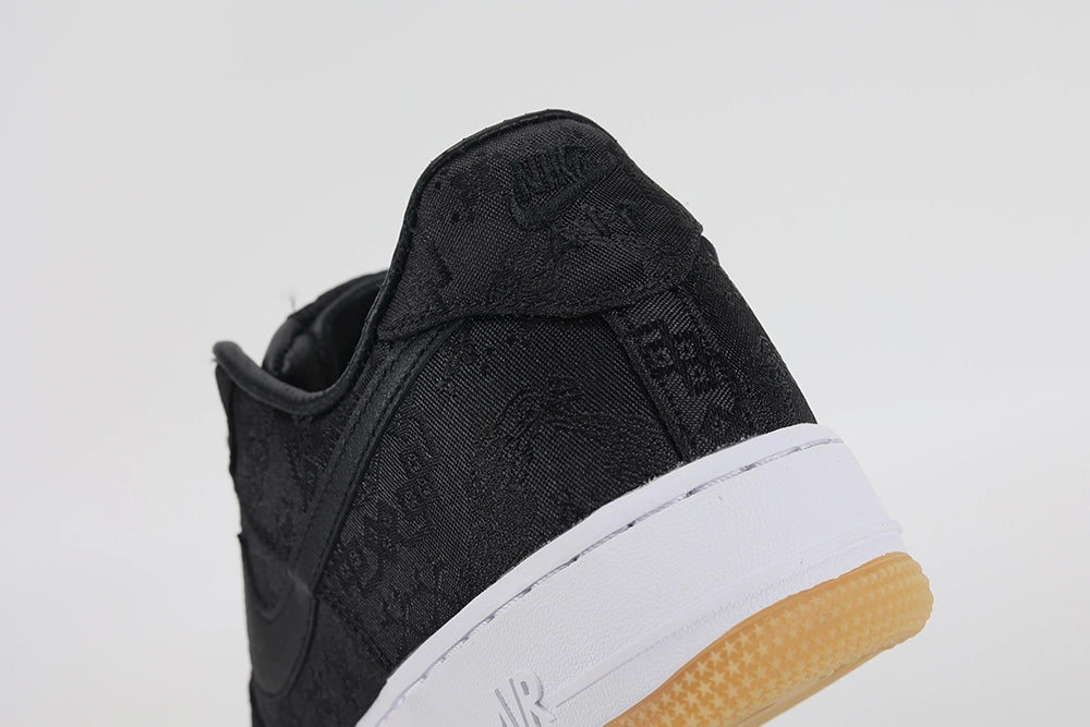 Fragment Design x CLOT x Air Force 1 Black Silk - Outsole