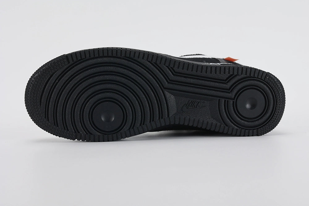 Off-White x Air Force 1 Low Black - Tongue Orange Zip-Tie