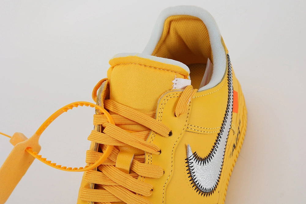 Off-White x Air Force 1 Low Lemonade - Pair Heel View